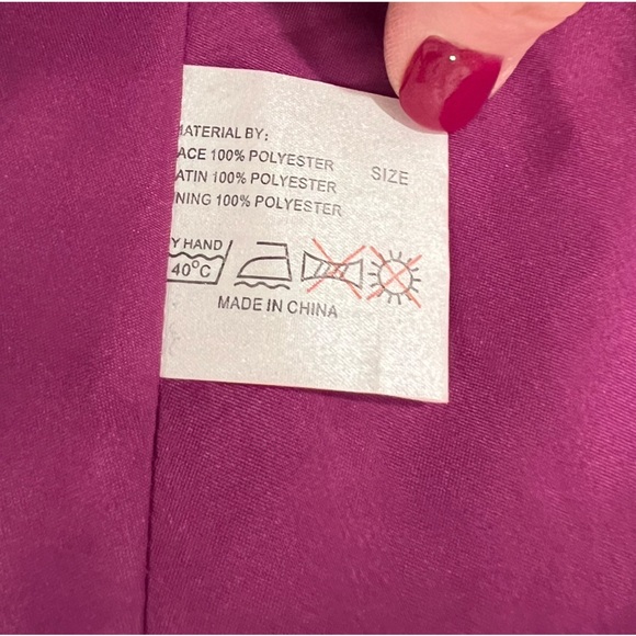 DA VINCI Magenta Draped Evening Gown Formal Maxi Dress/size 16W - Picture 8 of 12